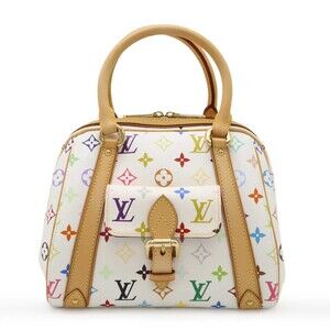 Louis Vuitton Monogram Multicolor Priscilla Handbag Bag Blanc White